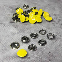 Кнопка Baby 9,5м з закритою шляпкою Жовтий 50шт. (212223)