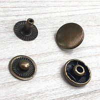 Кнопка Альфа 12,5мм Антик (50шт) (00245)