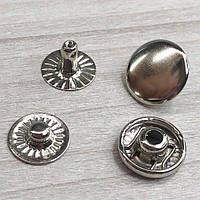 Кнопка Альфа 12,5мм Нікель (50шт) (00245)