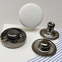 Кнопка Альфа 15мм Біла матова (10шт) (00247)