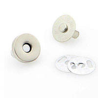 Магнітна кнопка для сумок 18 мм нікелю (100 шт.)