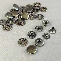 Кнопка нержавійка Альфа #54 - Темний Нікель 12,5мм (50шт) (00245)