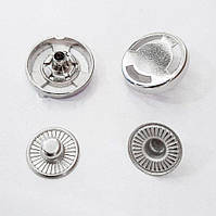 Кнопка з прорізом - 15мм Нікель 50шт. Нержавійка (104505)