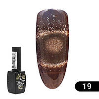 Гель лак Котяче око Platinum №19, 8мл