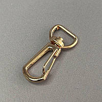 Карабін для сумки 10 мм, золото - 3,5 см