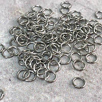 Кільце сполучне, одинарне 5 мм, колір Сталь - 10г/уп