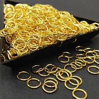 Кільце сполучне, одинарне 6 мм, колір Лимонне золото - 10г/уп