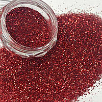 Гліттер 1 кг, дрібні декоративні блискітки - червоний