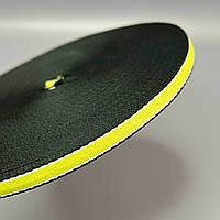 Лампасна репсова стрічка (тасьма) ширина 1см. чорна з жовтим