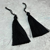 Декоративні китиці для рукоділля 11 см - чорні  (ПАРА)