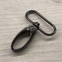 Карабін для сумки 30 мм, темний нікель