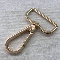 Карабін для сумки 32 мм, золото - 6 см