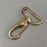 Карабін для сумки 38 мм, золото - 6,5 см