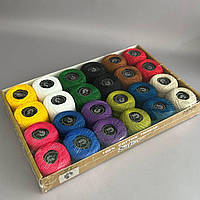 Набір ниток Ірис, для в'язання та вишивки 24 шт бавовна