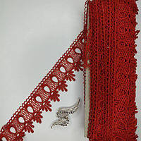Мереживо макраме 5см (20м) Колір - Червоний (01-Y10495-4)