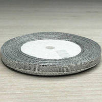 Стрічка парча - 6 мм, рулон 22 м - срібло