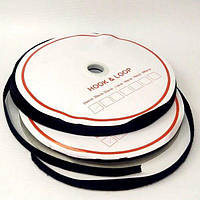 Липучка швейна пришивна 1,6 см Чорна 22,5м.