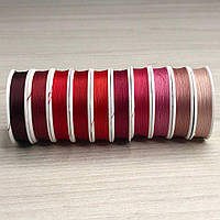 Нитка для бісеру TYTAN - червоний mix 10 шт