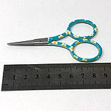Маленькі ножиці для рукоділля 8,9 см - голубі, фото 4