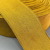 Резинка поясна, манжетна - 6см/25ярд - гірчичний