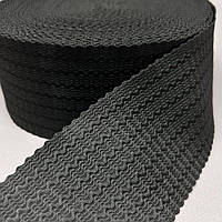 Резинка рельєфна поясна 6 см - чорний