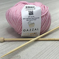 Пряжа Gazzal – Baby Wool XL колір 836 Рожевий