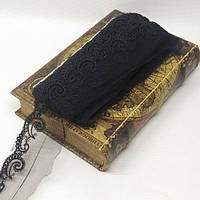 Мереживо на сітці (фатін)  7 см (13 м) колір-чорний (77-LZ84-3)