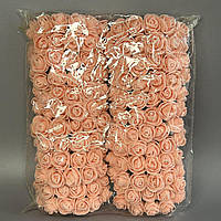 Трояндочки з фоамірану (144шт) Персиковий