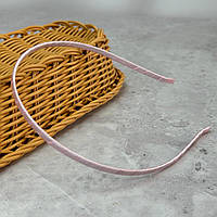 Обруч для волосся атласний 5 мм - світло рожевий