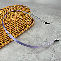 Обруч для волосся атласний 6 мм - бузьковий