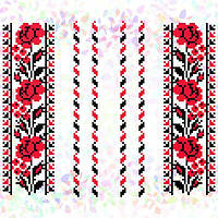 K-242 Квіткова алея (20х30 см). Confetti. Водорозчинний флізелін із малюнком