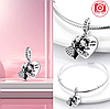 Срібний шарм-підвіска у стилі PANDORA "Wedding Charm" 925 проба срібна весільна намистина на браслет, фото 2