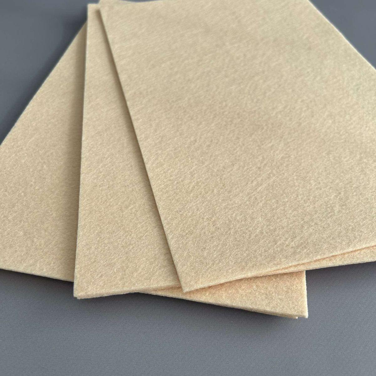 Фетр плотный, плотный, 2 мм, 20х30 см, цвет - экрю С77, фото 1