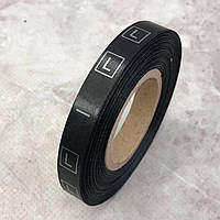 Розмірник атласний пришивний L 600шт. чорний