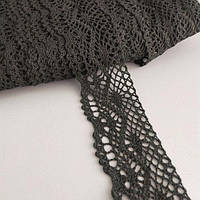 Мереживо лляне 4,5см - Чорний (М6599)