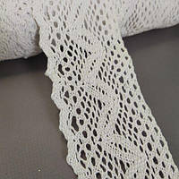 (1 метр) Бавовняне мереживо 6 см (льон) - Біле (М5164-9)