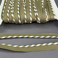 Кант вшивний, косичка 13 мм - гірчичний
