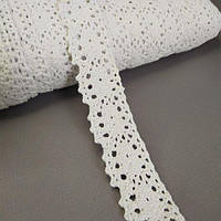 Мереживо лляне 2,5 см - Білий (М5001-12)