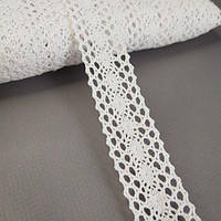 Мереживо лляне 2,5 см - Білий (М6282)