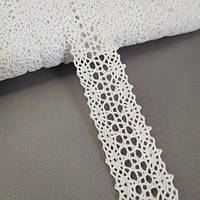 Мереживо лляне 2,5 см - Білий (М6342)