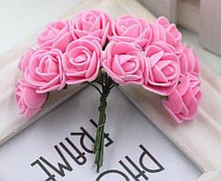 Трояндочки з фоамірану (12шт) колір - Рожевий