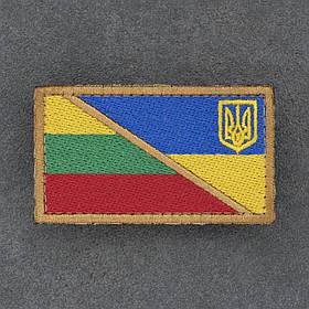 Шеврон Літва Україна 8 х 4,5 см