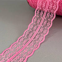 Гипюровое кружево сетка 4,5 см - малиновий