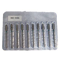 Алмазна фреза Циліндр №882/040G зелена насічка