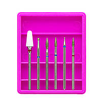 Набір насадок для апаратного манікюру №9-9, 6 шт