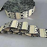 Стропа ремінна для сумок 5 см різнокольорова - зигзаг