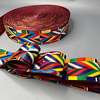 Стропа ремінна для сумок 5 см різнокольорова - ромб
