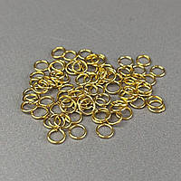 Кільце сполучне, одинарне 5 мм, колір Золото - 10г/уп
