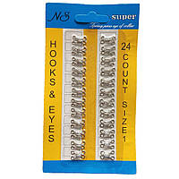 #1 гачки, застібки для одягу  сірі 24шт