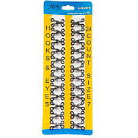 #7 гачки, застібки для одягу  чорні 24шт